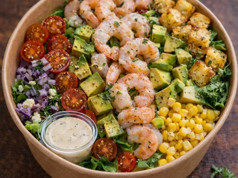 Ensalada premium de camarones