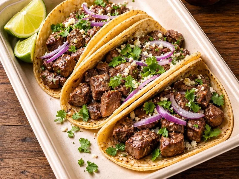 Tacos fit de res mechada