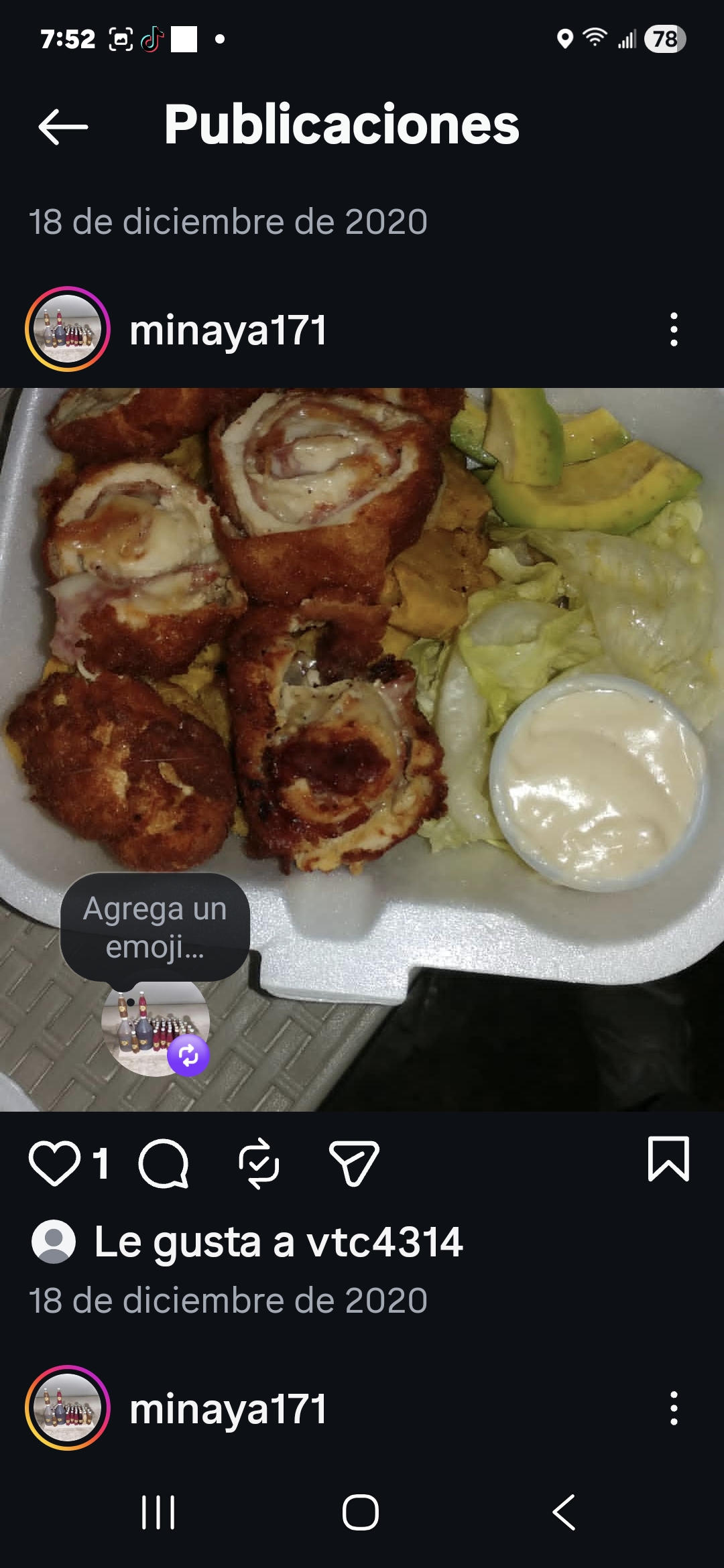 Pechuga  rellena con papa o tostones 